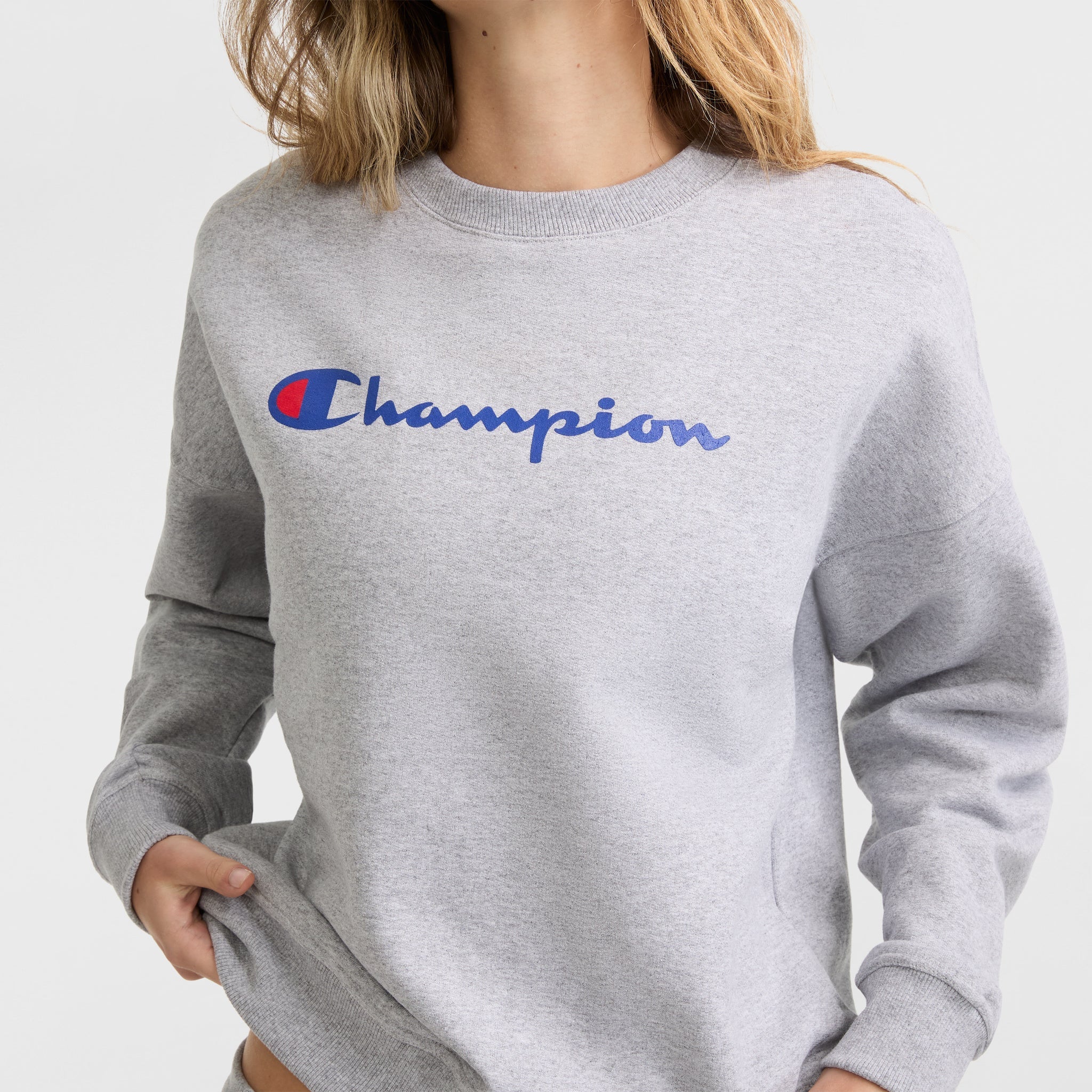 Powerblend Crewneck Sweatshirt. Script Logo - Image 3