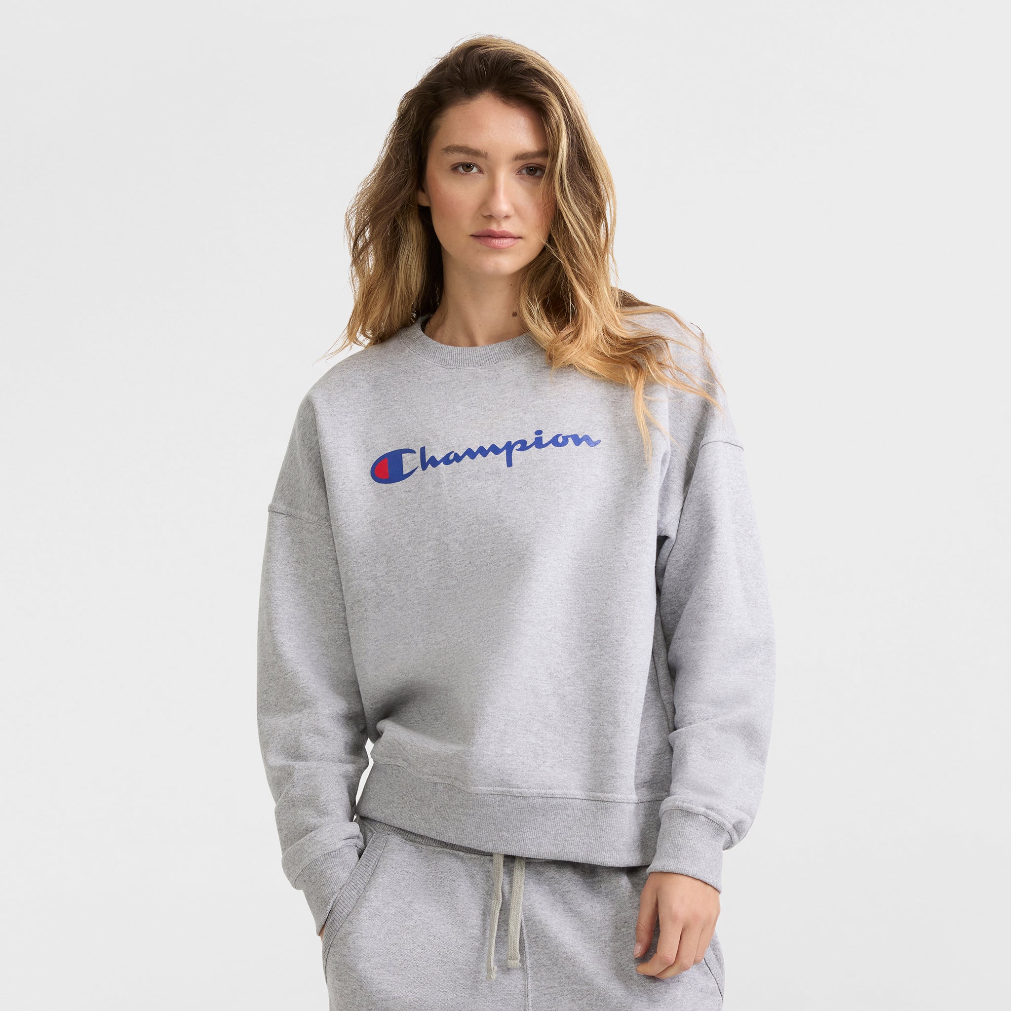 Powerblend Crewneck Sweatshirt. Script Logo