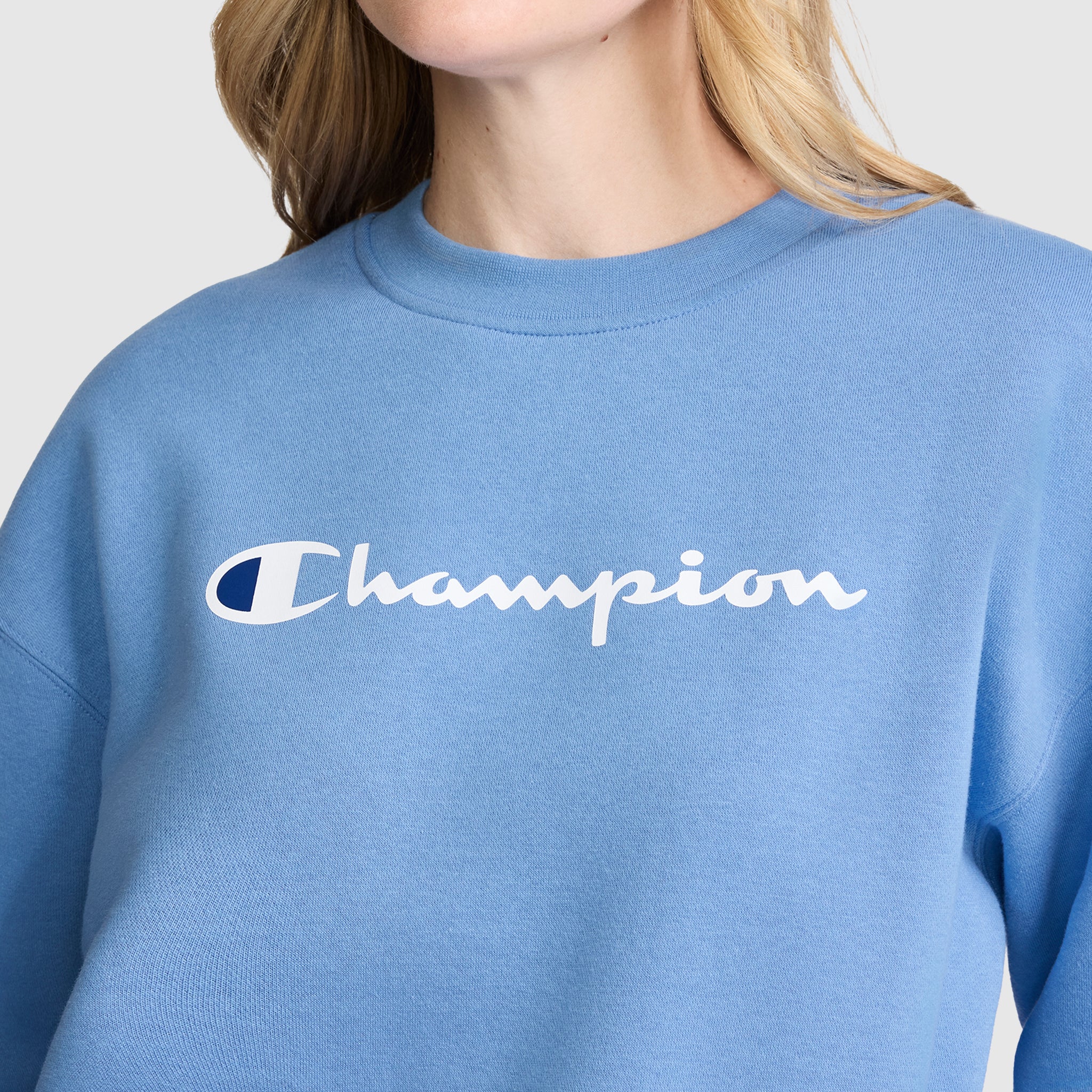 Powerblend Crewneck Sweatshirt. Script Logo - Image 3